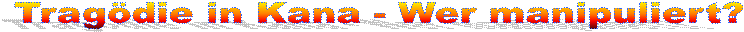 Juli 2006 - Tragdie in Kana - Wer manipuliert?